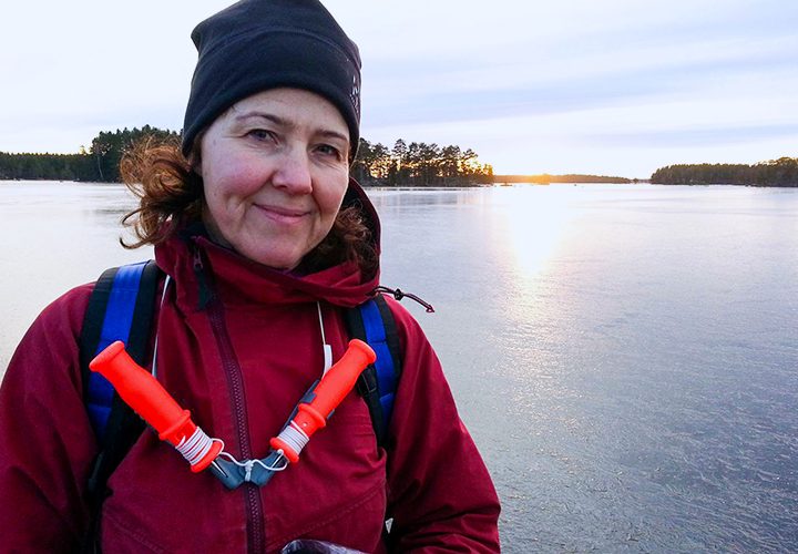 En skridskotur på Öjarens salsgolv